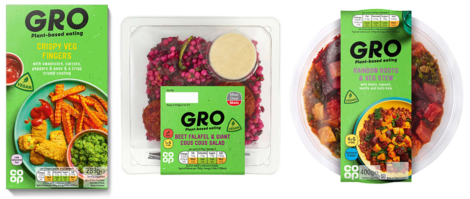 Coop Plant based food packaging design