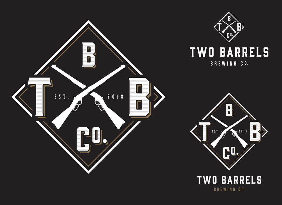 Two Barrels Craft Beer logos